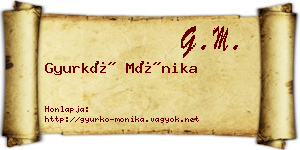 Gyurkó Mónika névjegykártya